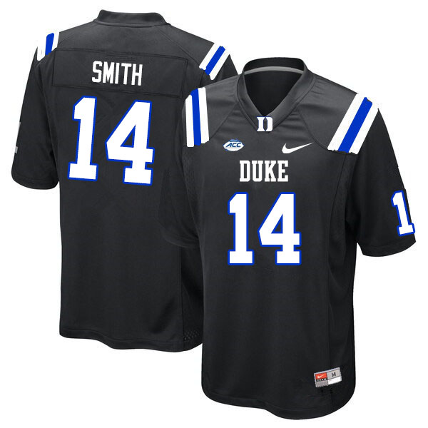 Men #14 Dennis Smith Duke Blue Devils College Football Jerseys Sale-Black